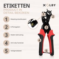 Xolby® Professionele Gaatjestang voor riem